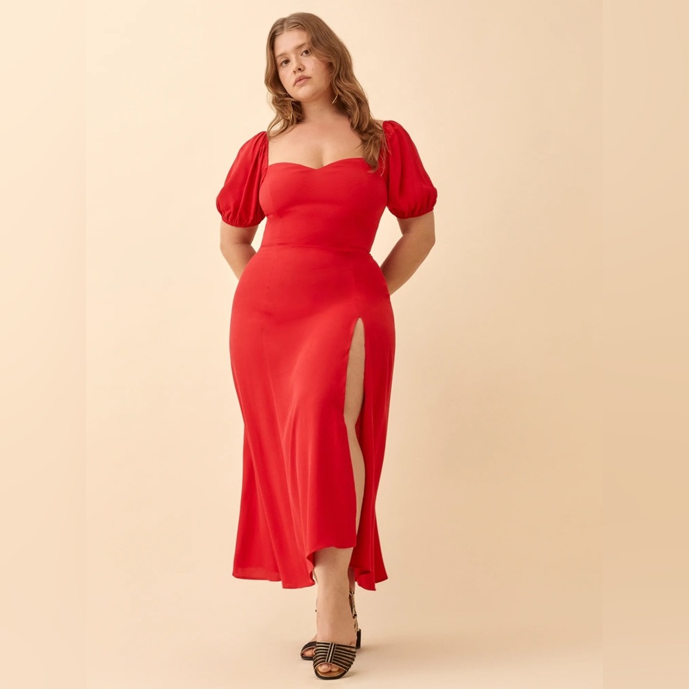 Reformation Mylah Dress in Cherry